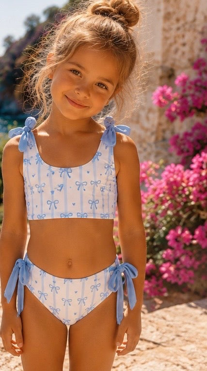 Baby Blue Skye Girls Two Piece Swimwear Kids Swimsuit Bella Blu Design