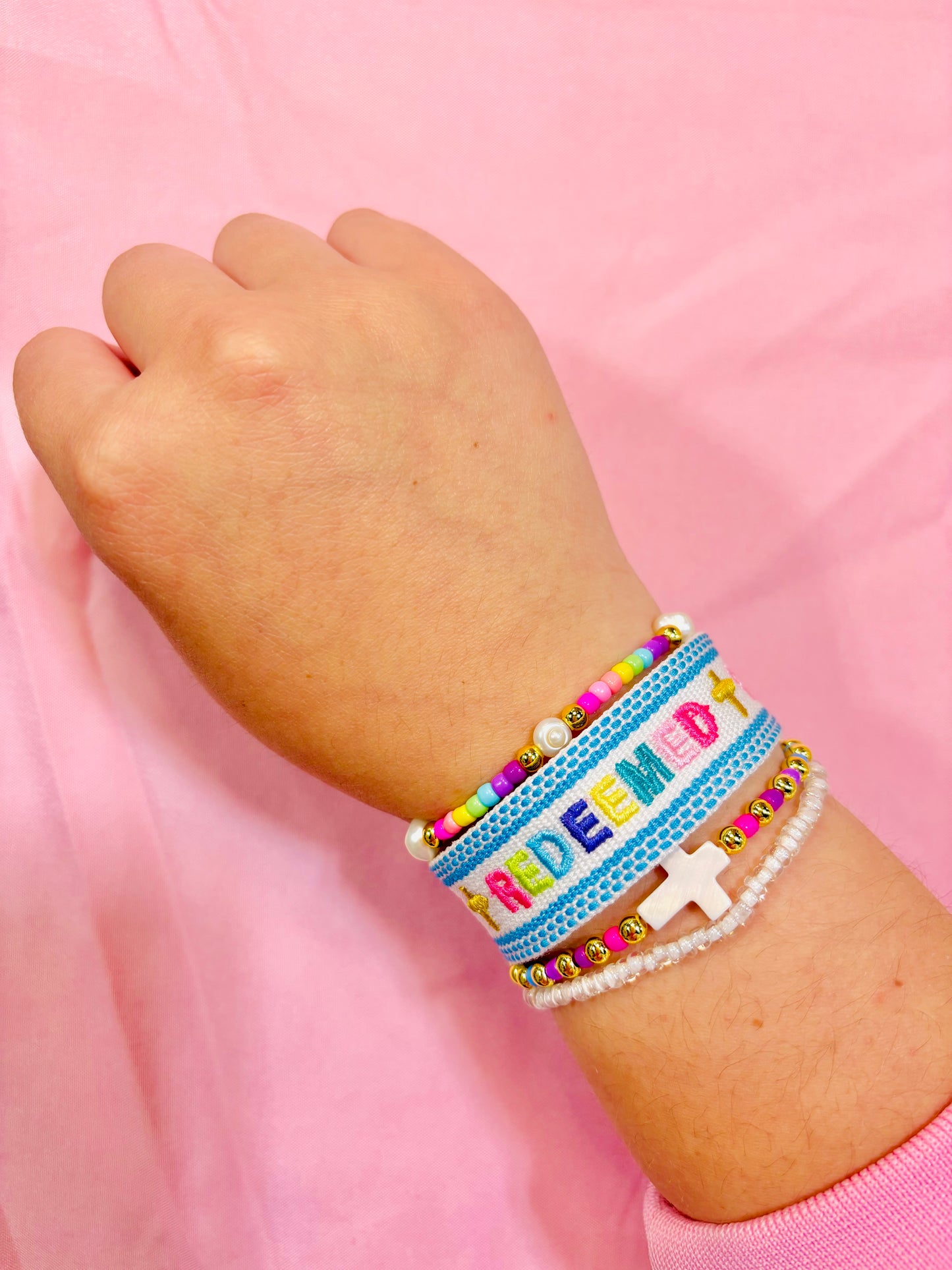 Redeemed woven adjustable bracelet