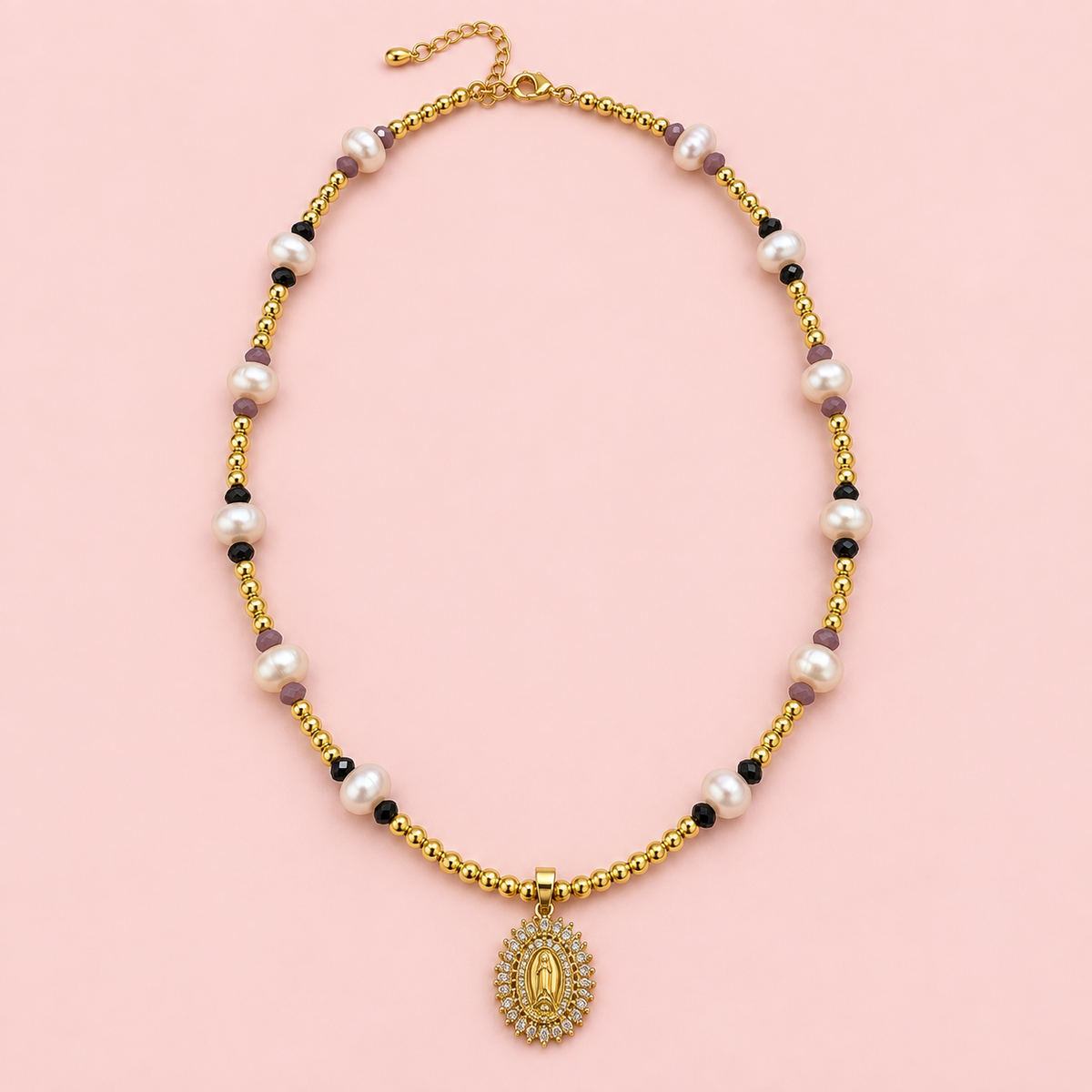 Our Lady of Grace Freshwater Pearl Necklace