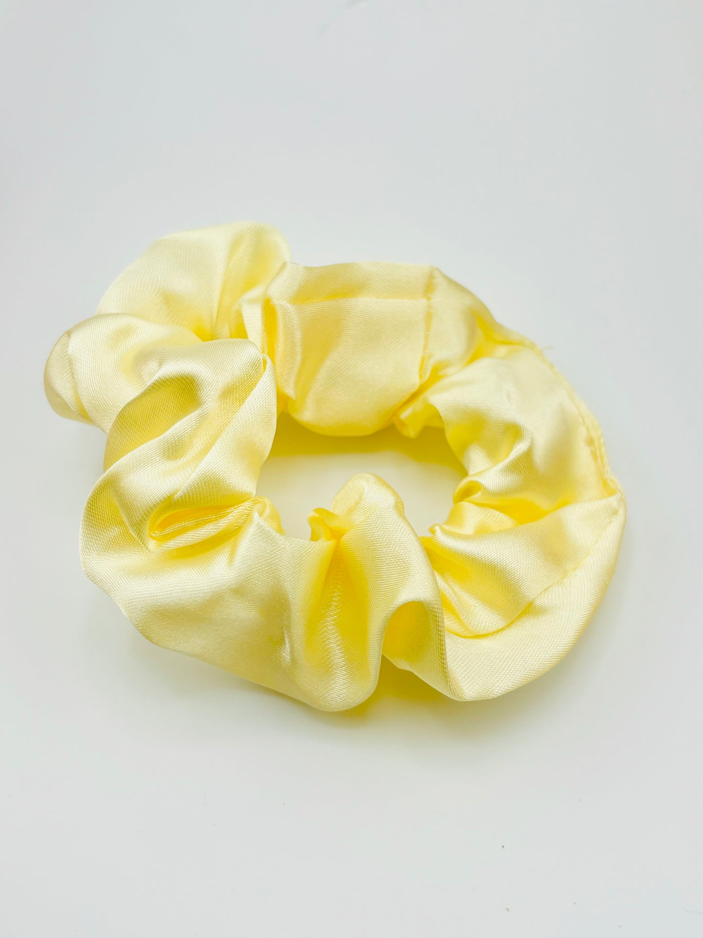 Cream charmeuse scrunchies