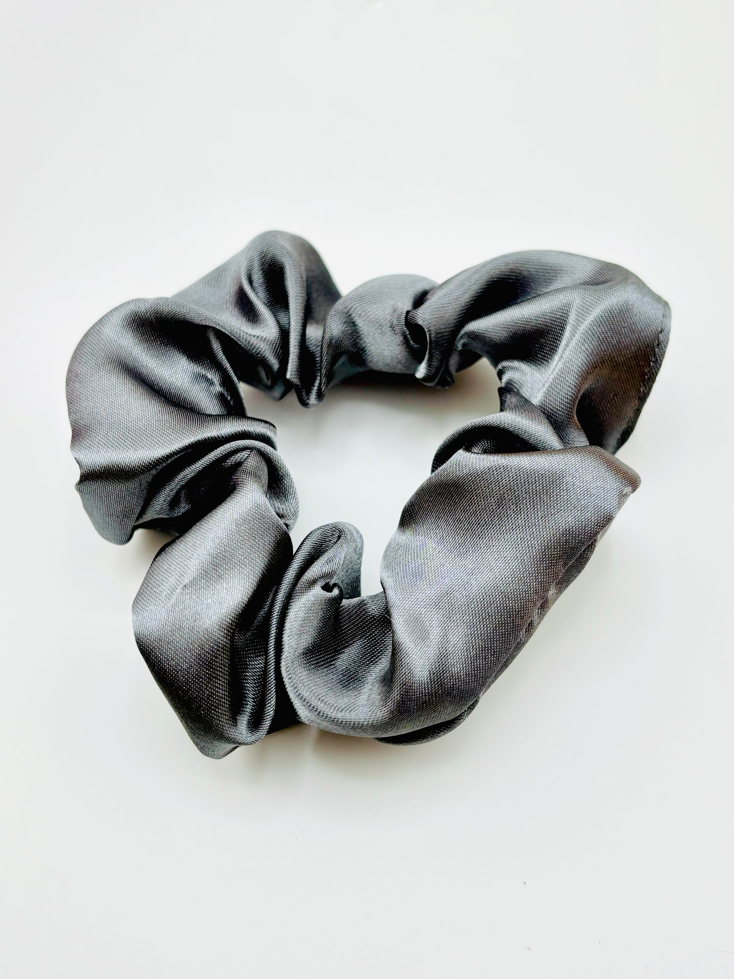 Platinum charmeuse scrunchies