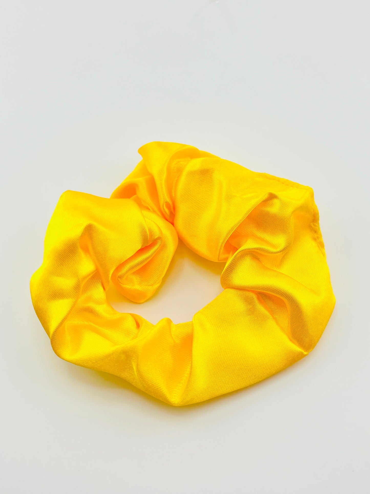 Bright yellow scrunchie