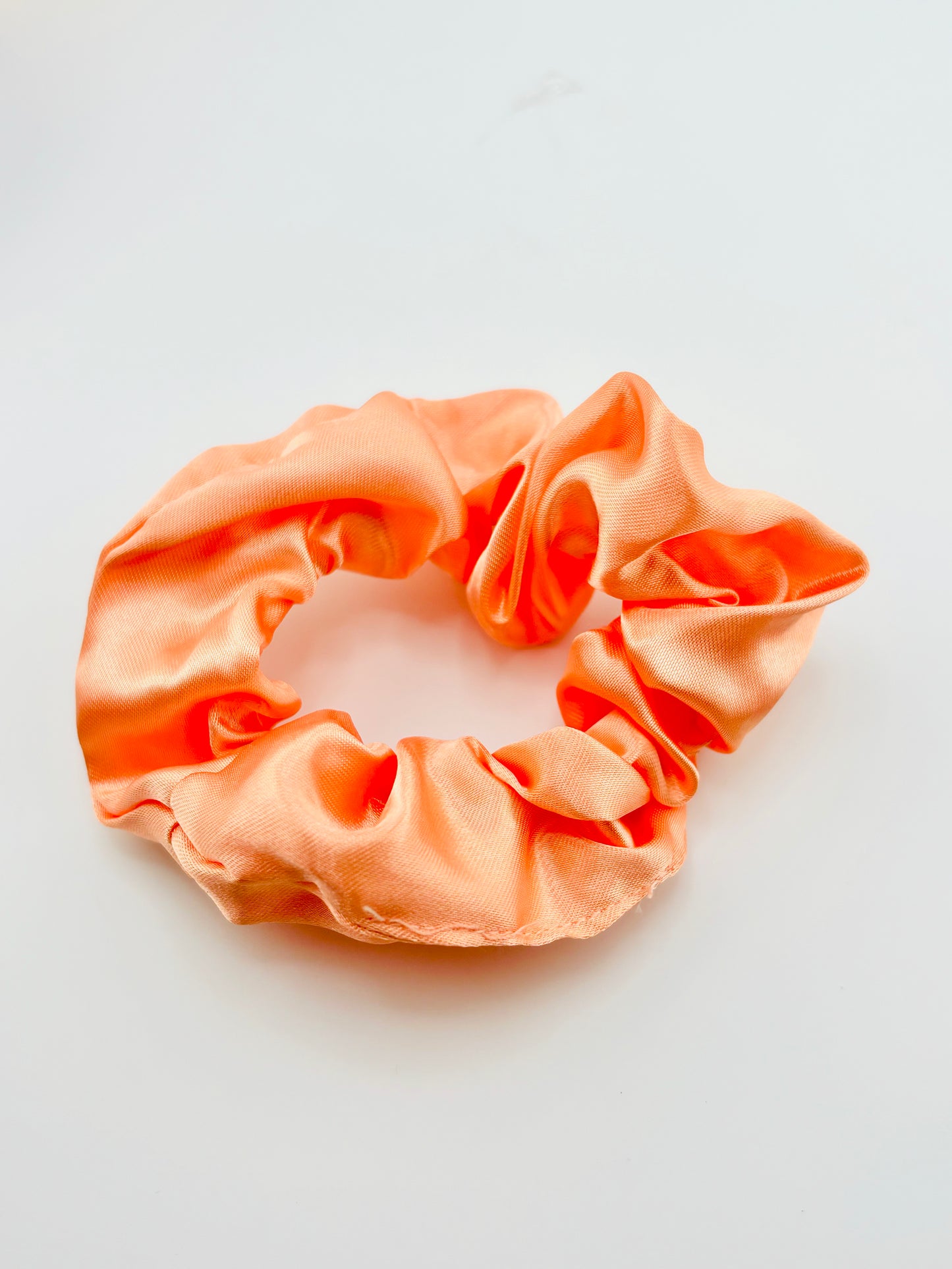 Orange sorbet charmeuse scrunchies