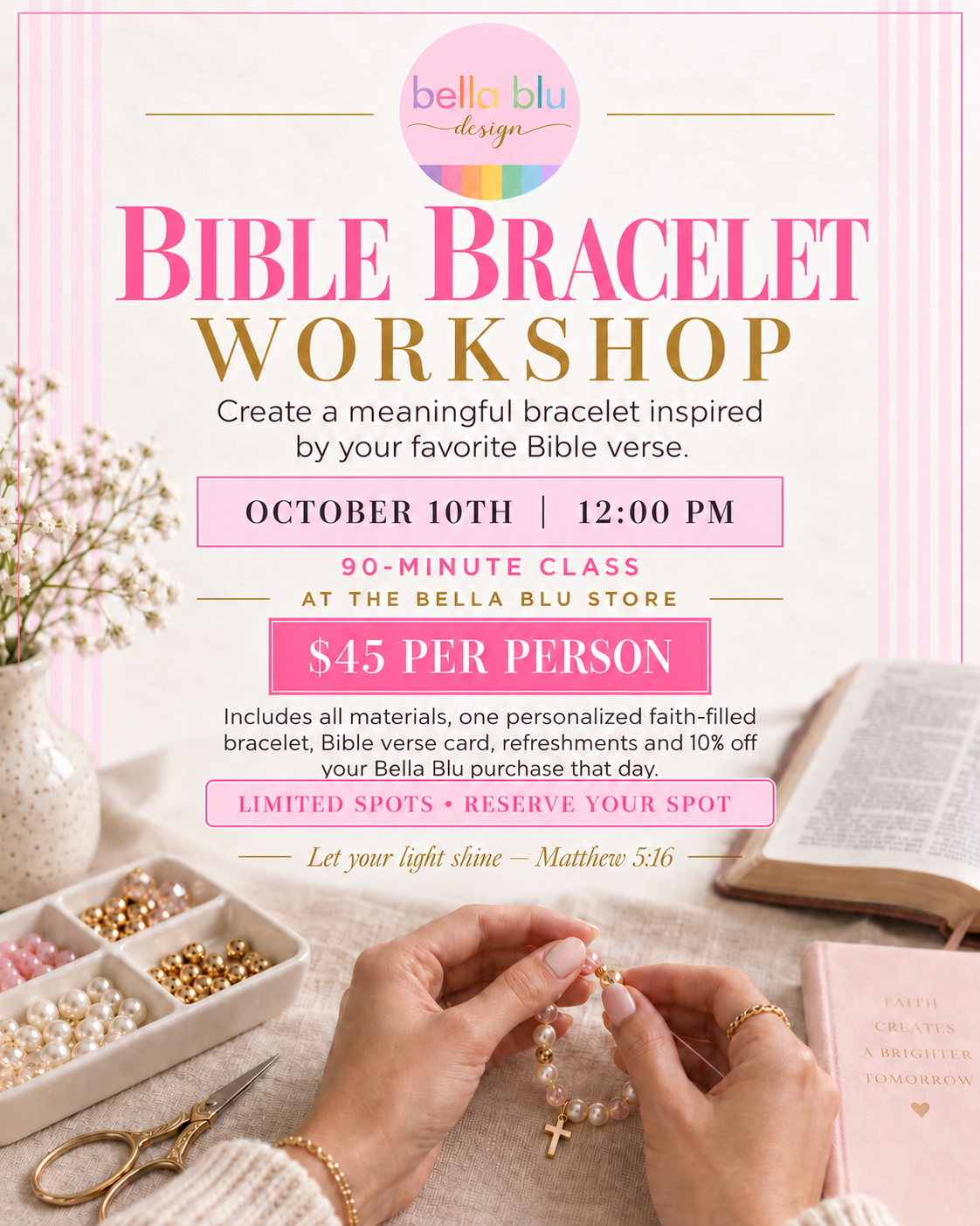Bible Bracelet Workshop – October 10