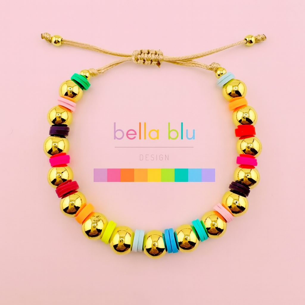 Sofia 18k gold multicolor bracelet