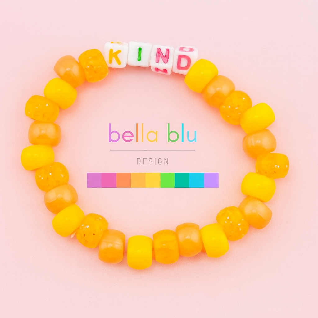 Karina orange breaded bracelet