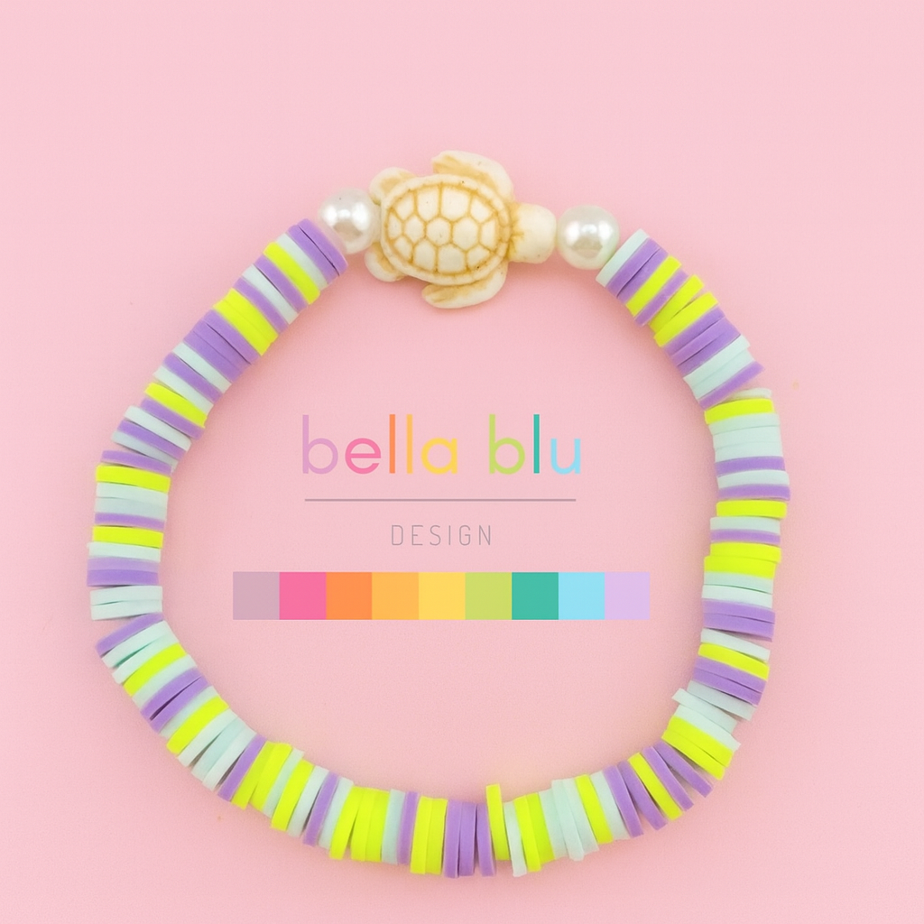 Elena purple and neon yellow bracelet