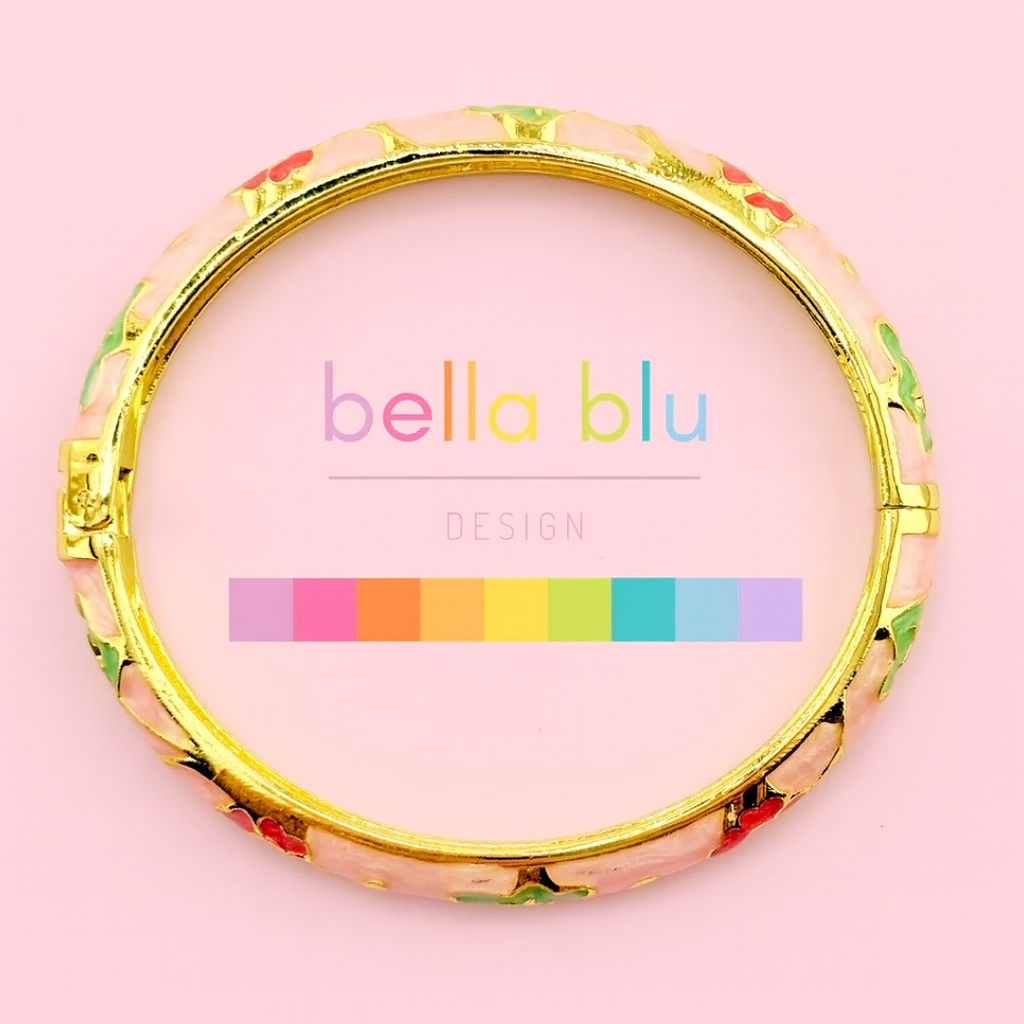 Masiel floral 18k gold filled bangle