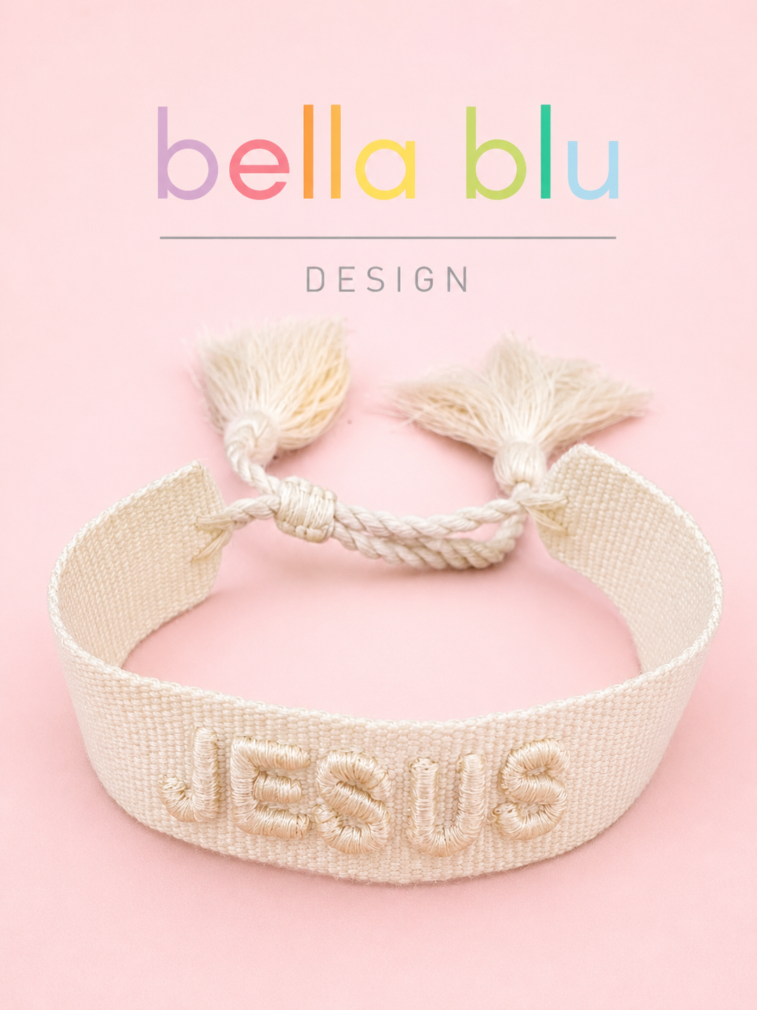 Jesus Cream woven adjustable bracelet