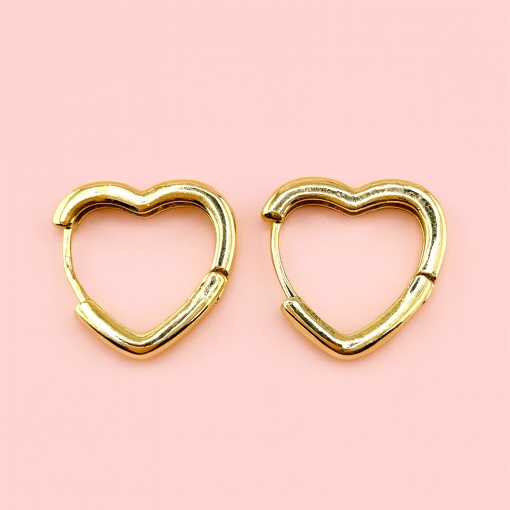 Eminating love peruvian earrings with 18k gold filled with cubic zircoinia