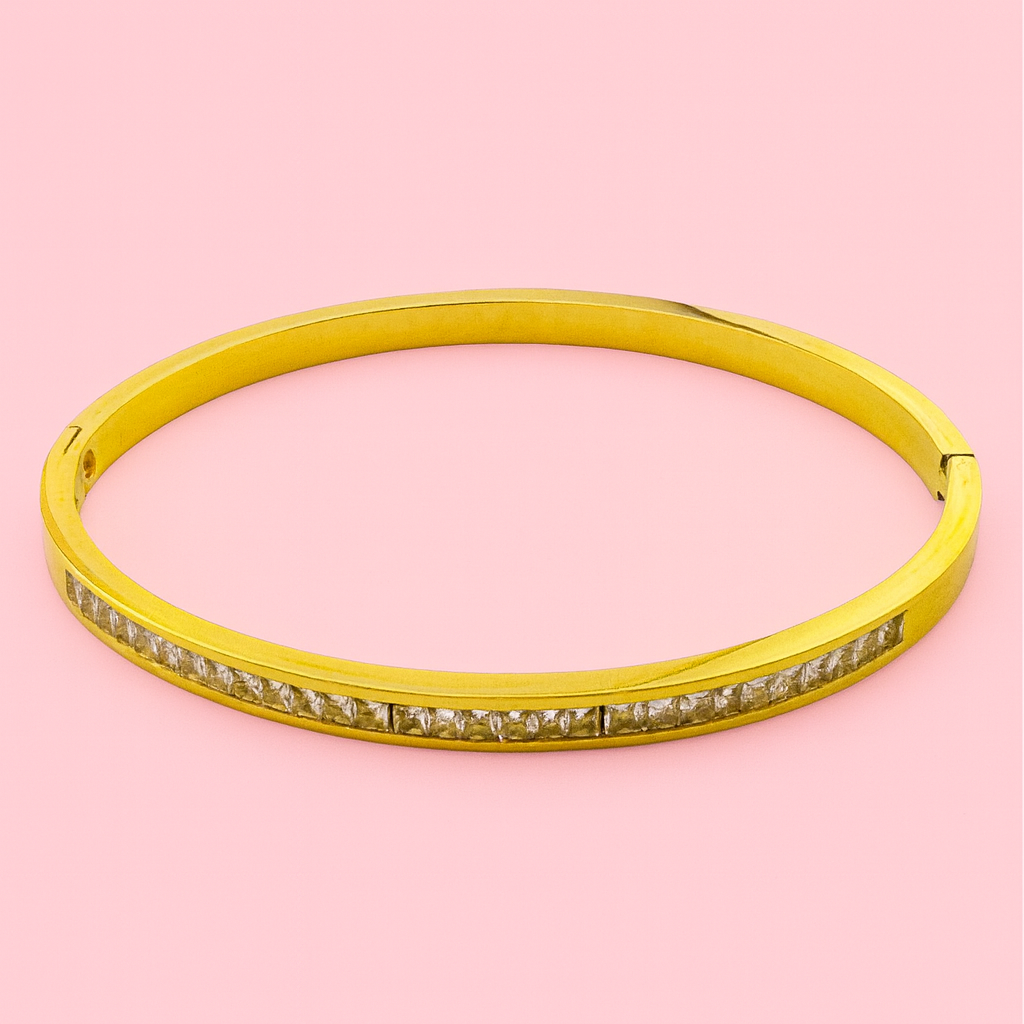 Autumn stainless steel bangle bracelet