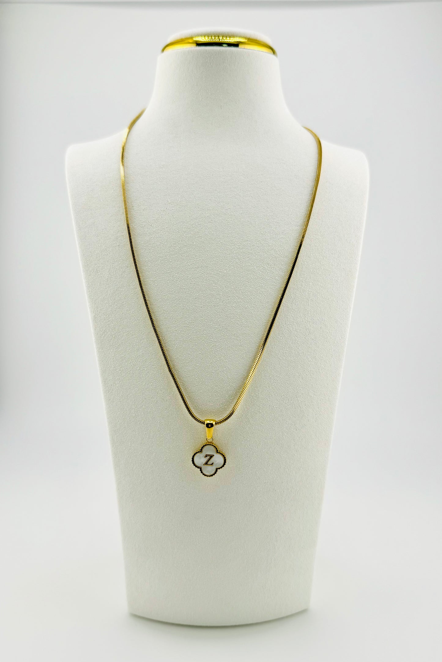 Z Initial necklace in stainless steel