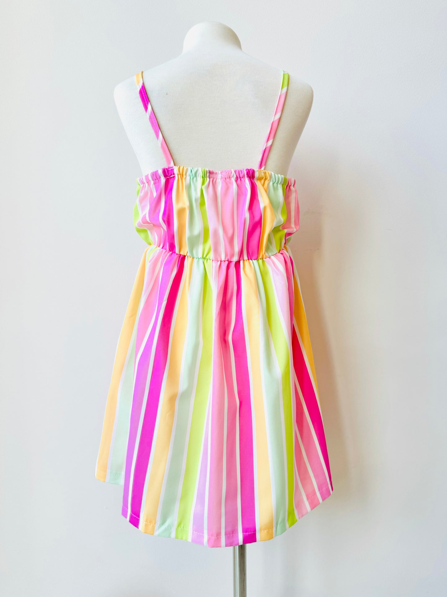 Meagan rainbow color little girls dress