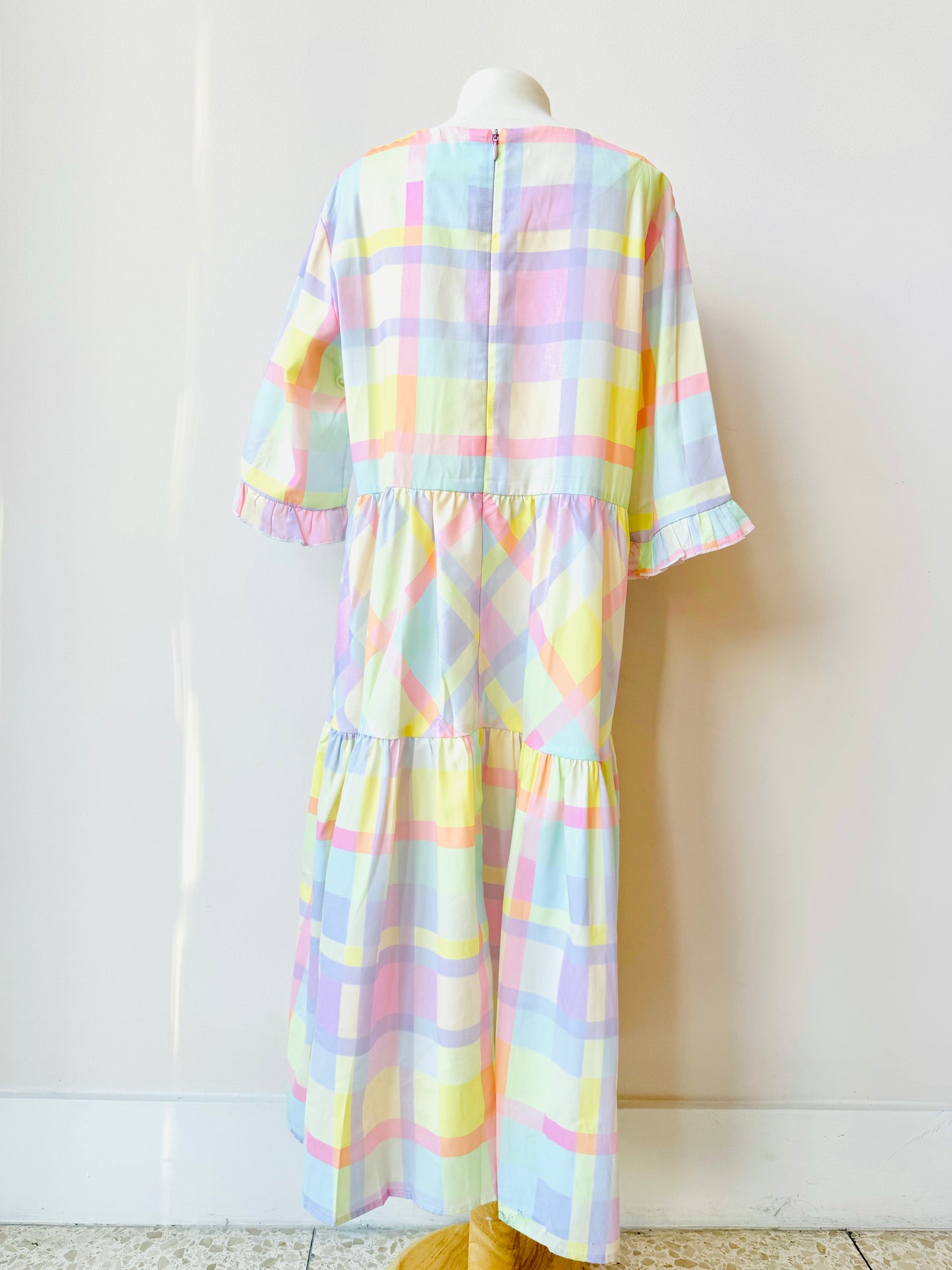 Valeria Plaid pastel rainbow colors