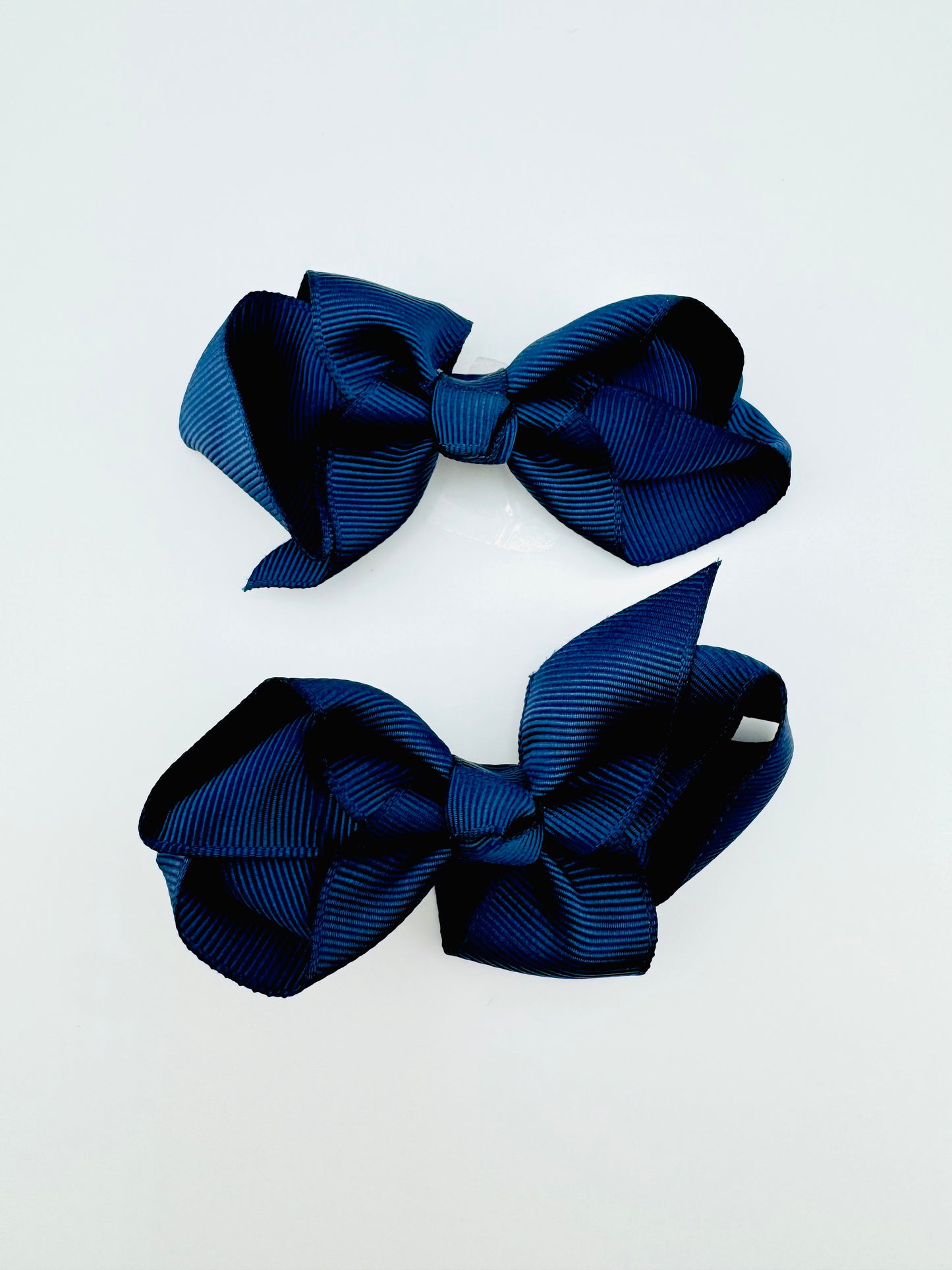 Navy barrete set handmade