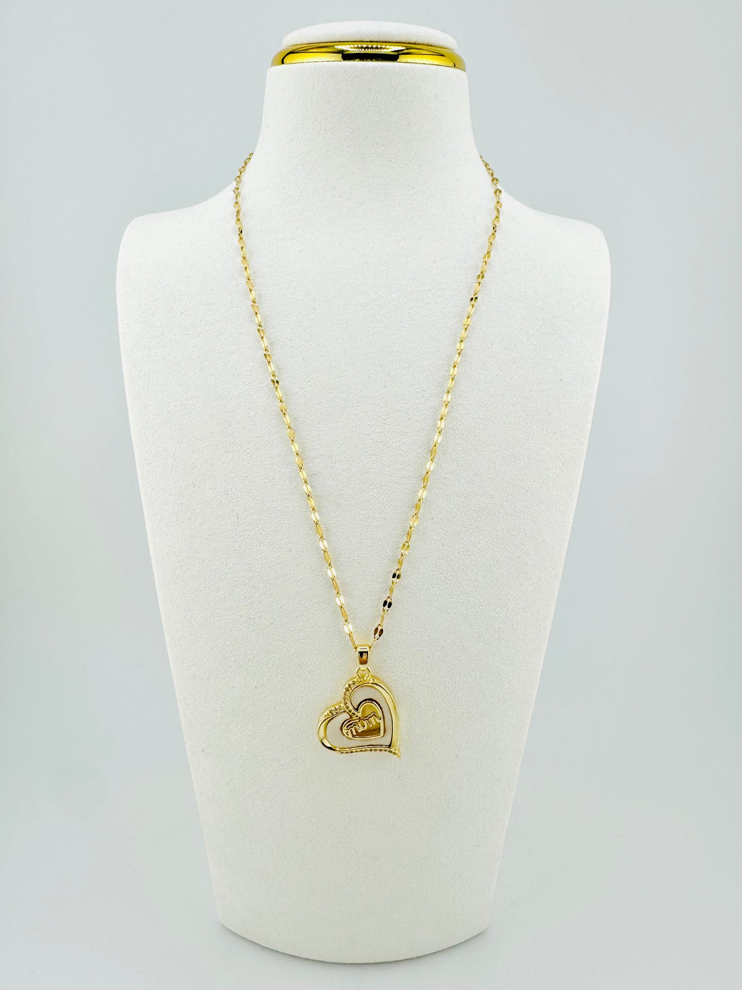 Heart shaped 18k gold filled necklace
