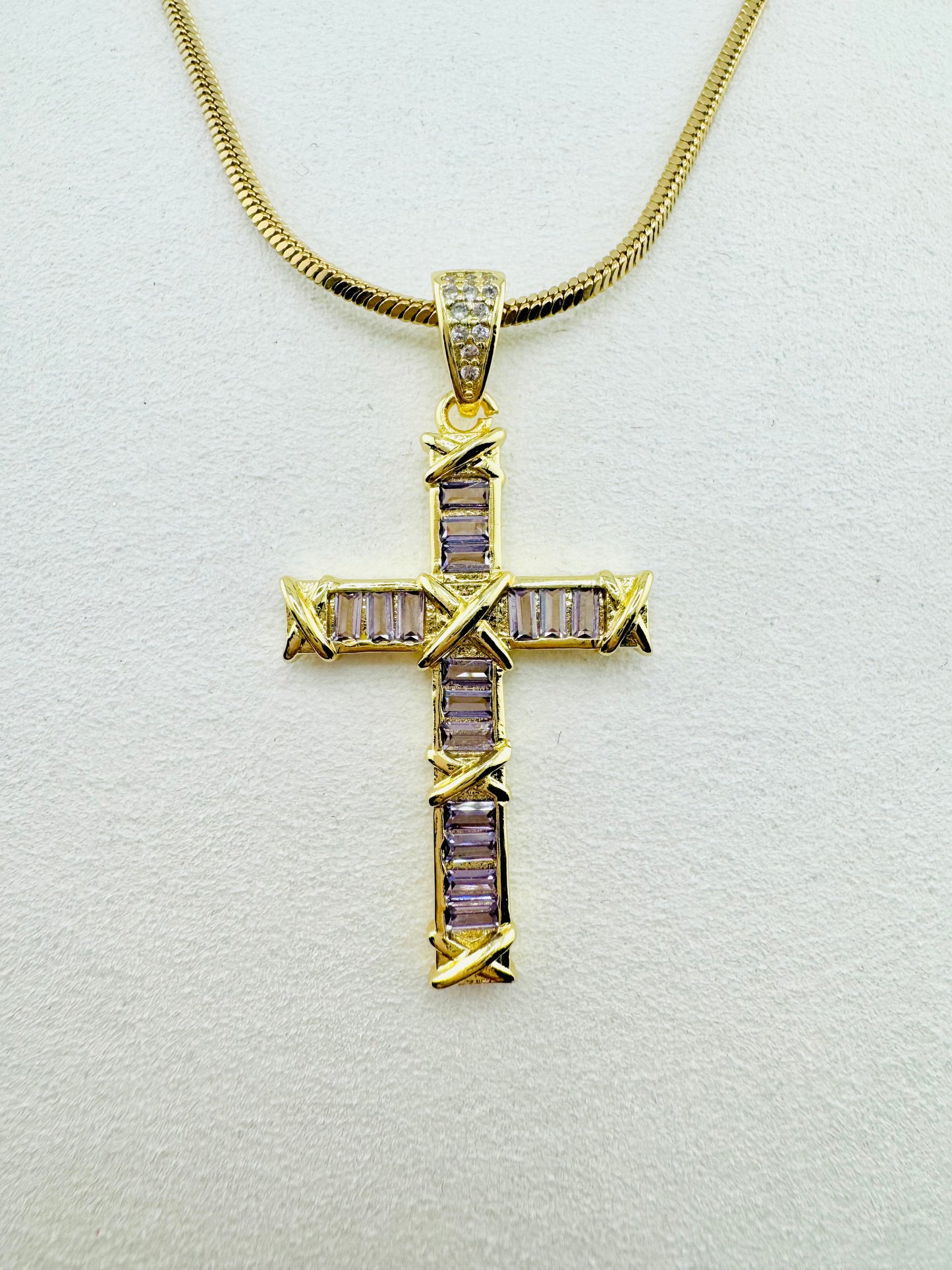 Lavender 18k gold filled necklace