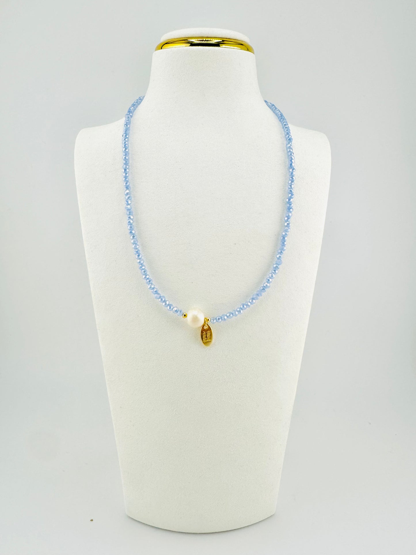 Periwinkle real fresh water pearl necklace
