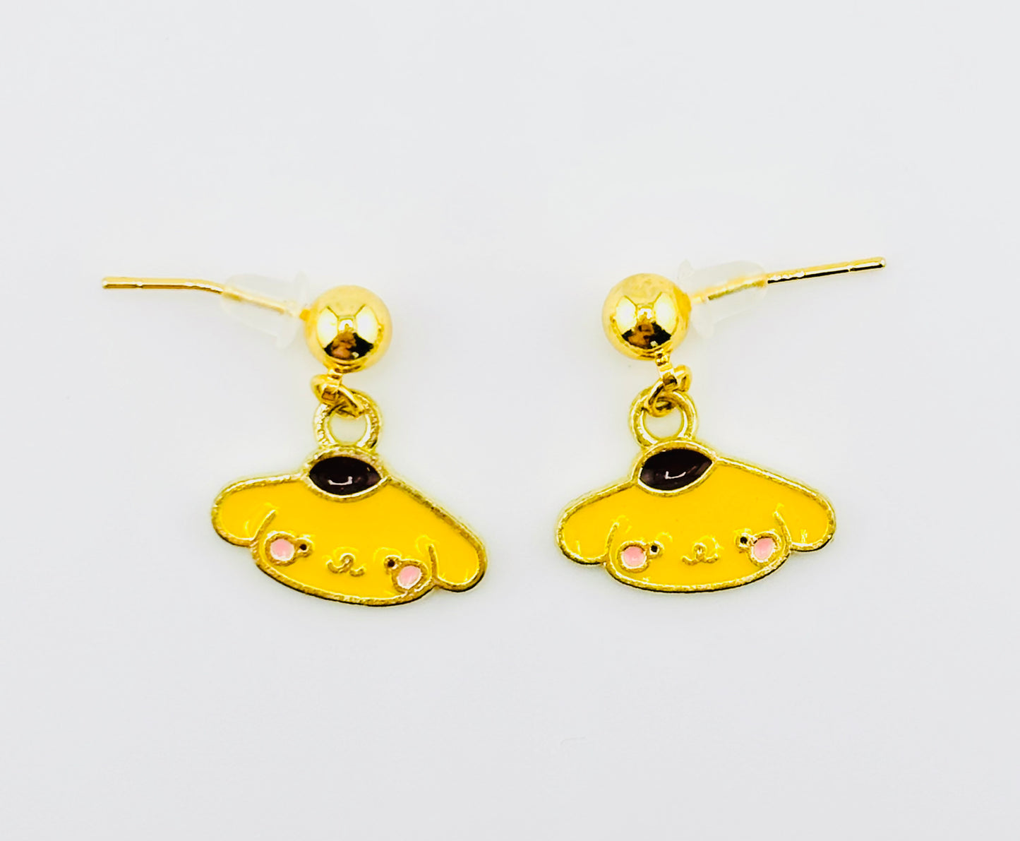 Pompompurin dangle 18k gold filled earrings