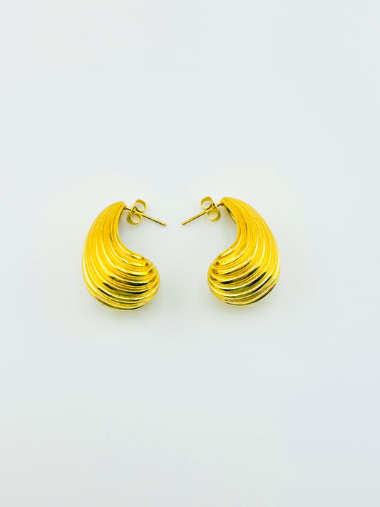 Iris rhinestone gold filled earrings