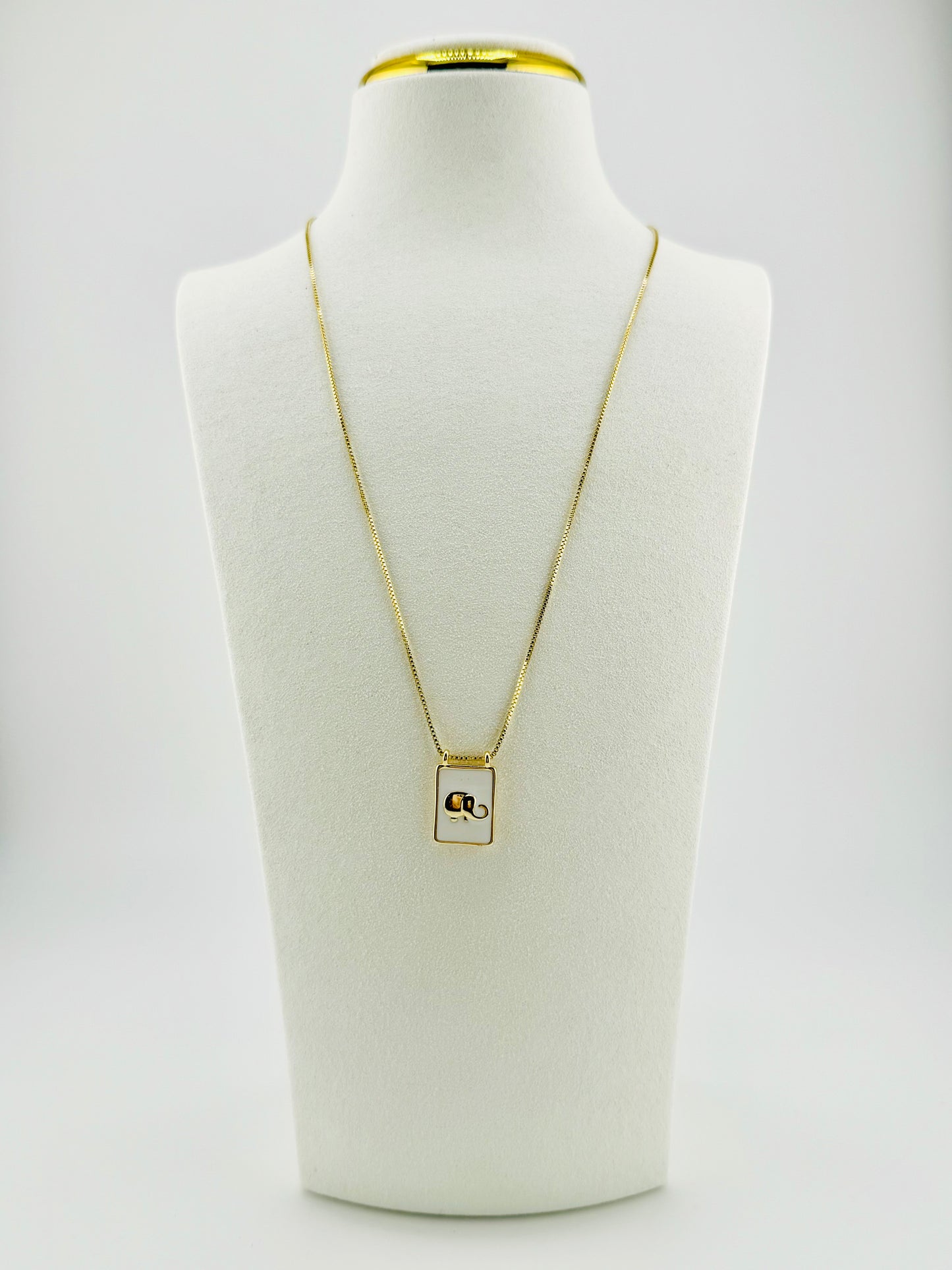 Elephant 18k gold filled necklace