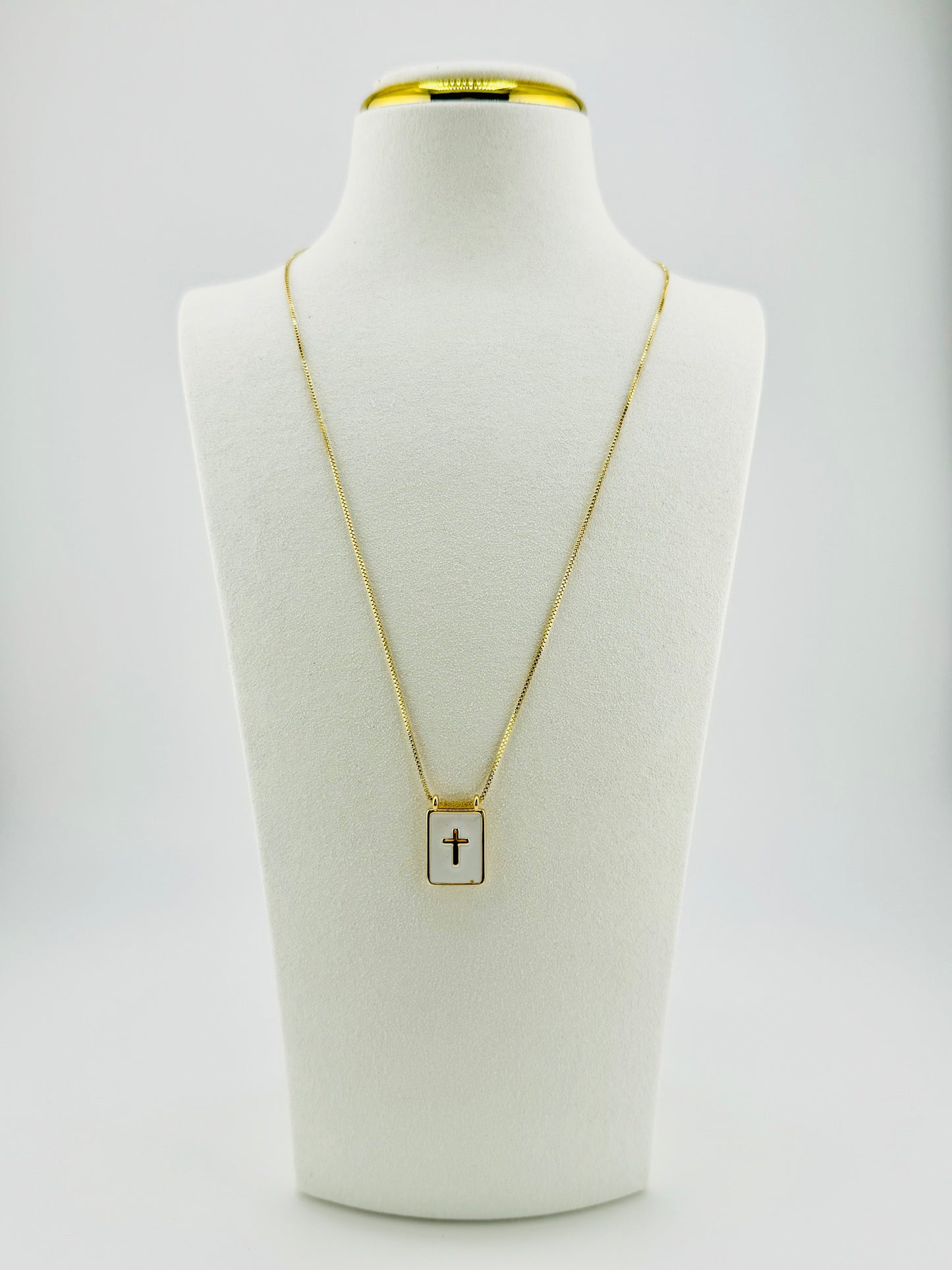 Cross 18k gold filled necklace