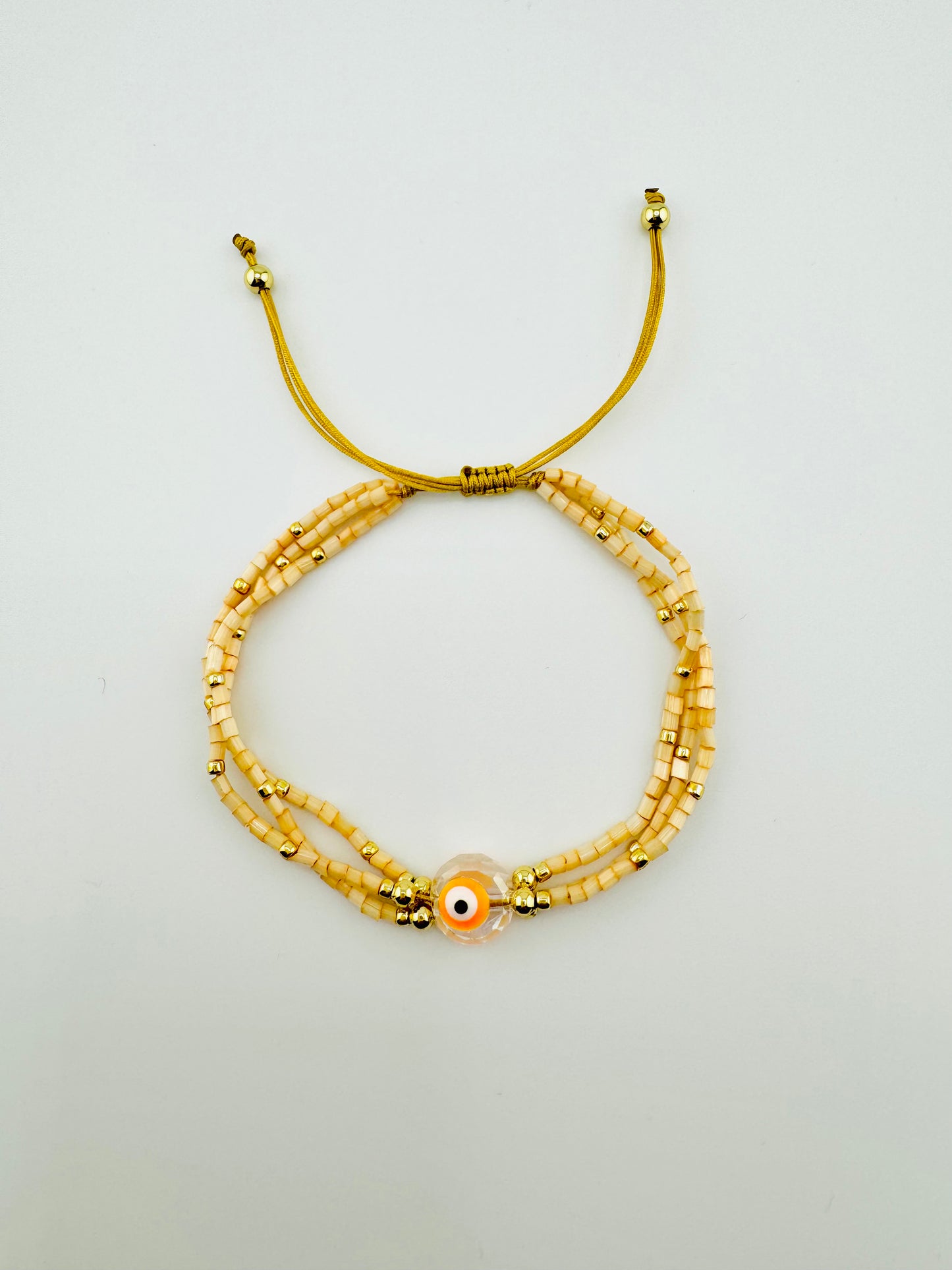 Sarah orange 18k gold filled bracelet