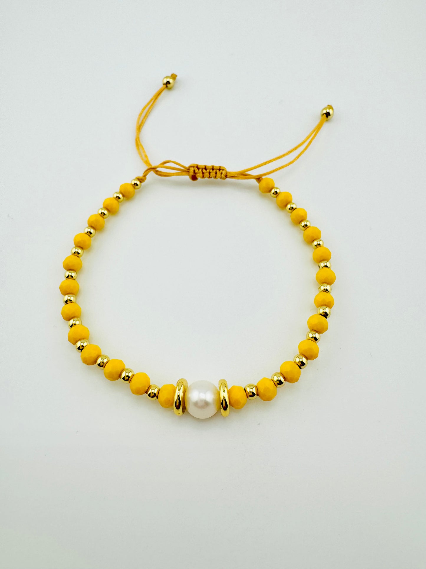 Elizabeth gold filled yellow beaded bracelet