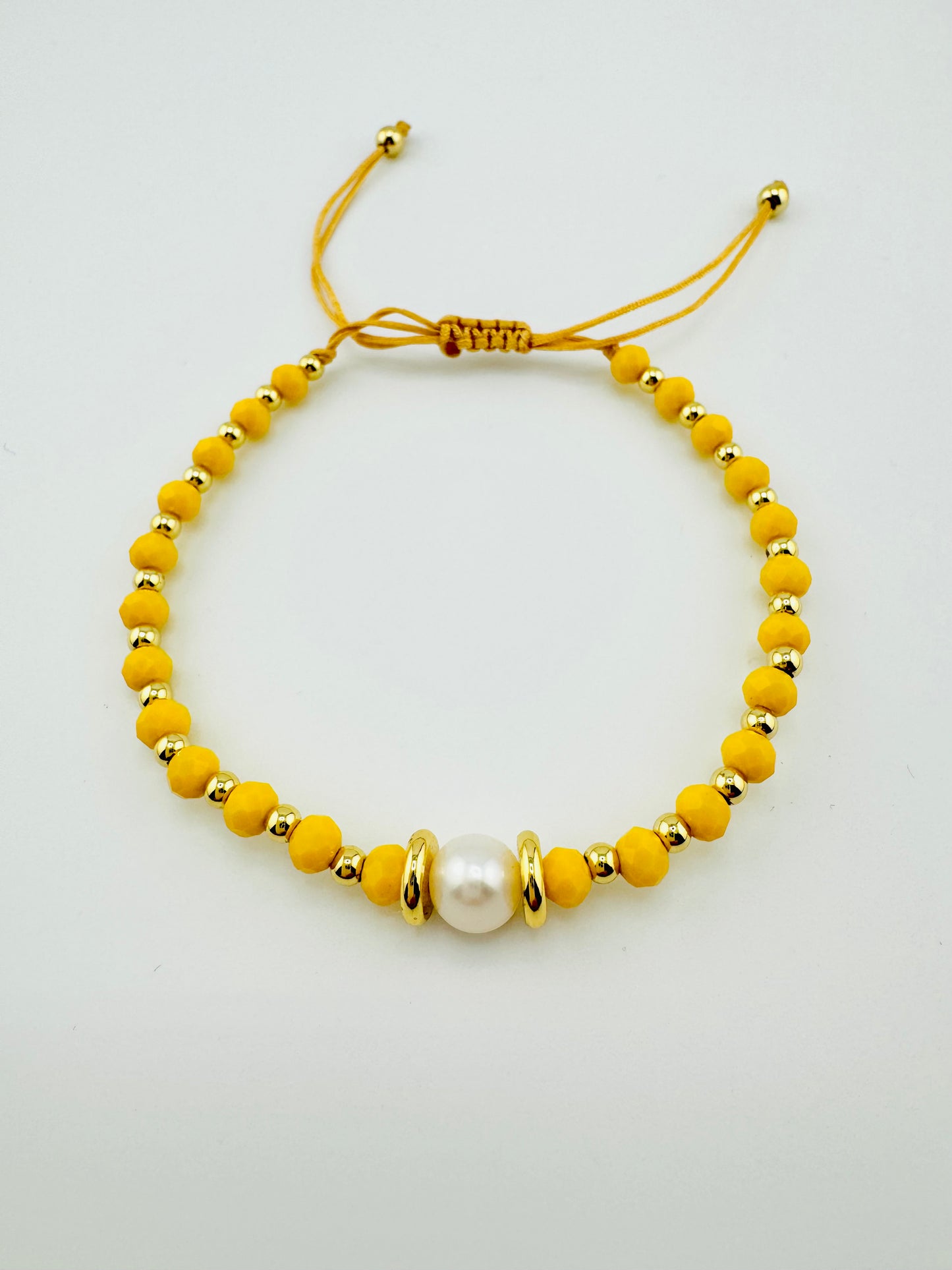 Elizabeth gold filled yellow beaded bracelet