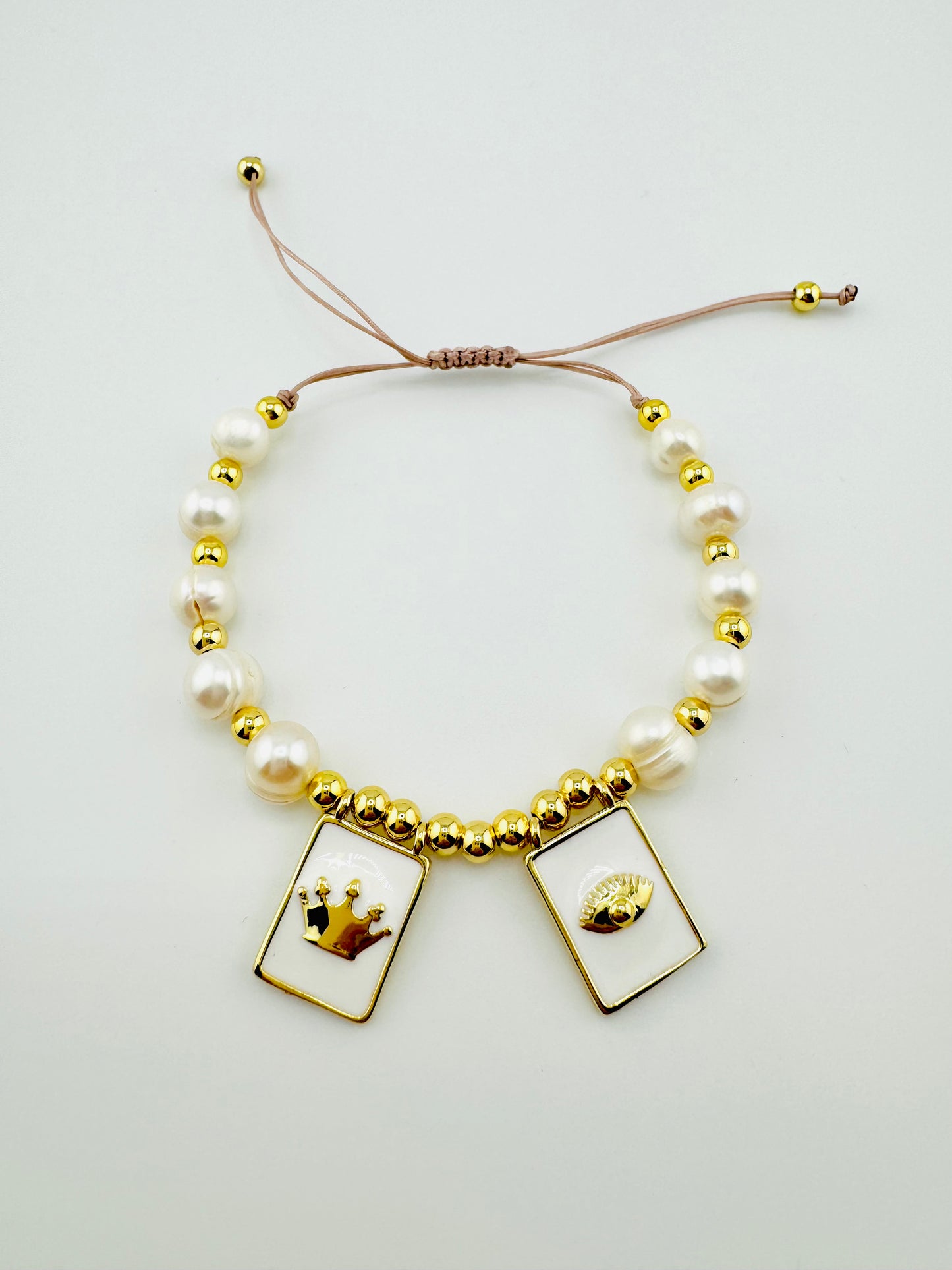 Emma gold filled fresh water pearls bracelet
