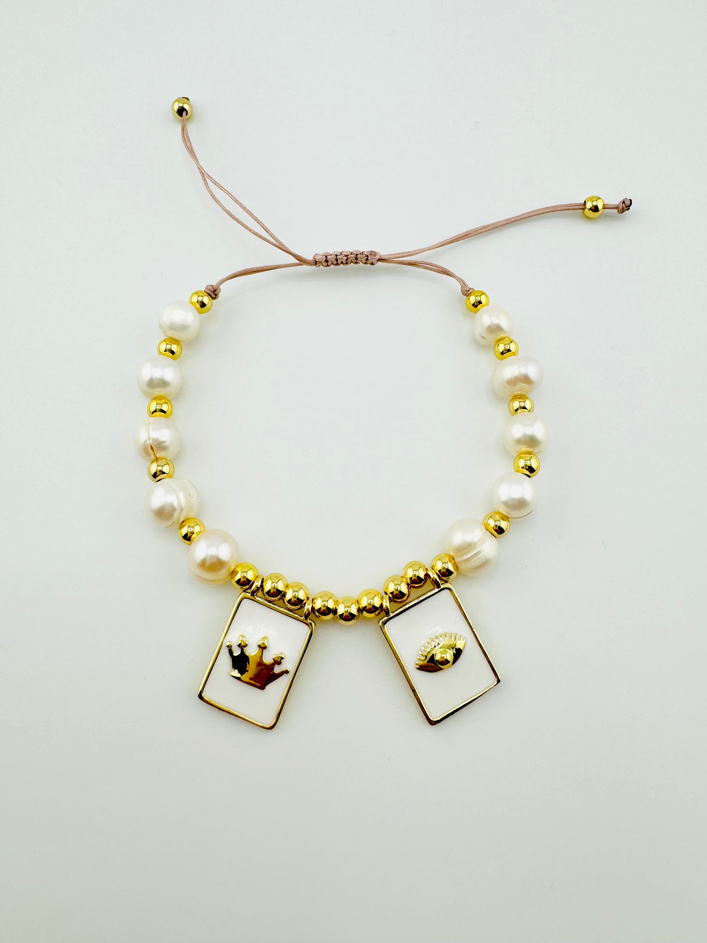 Emma gold filled fresh water pearls bracelet
