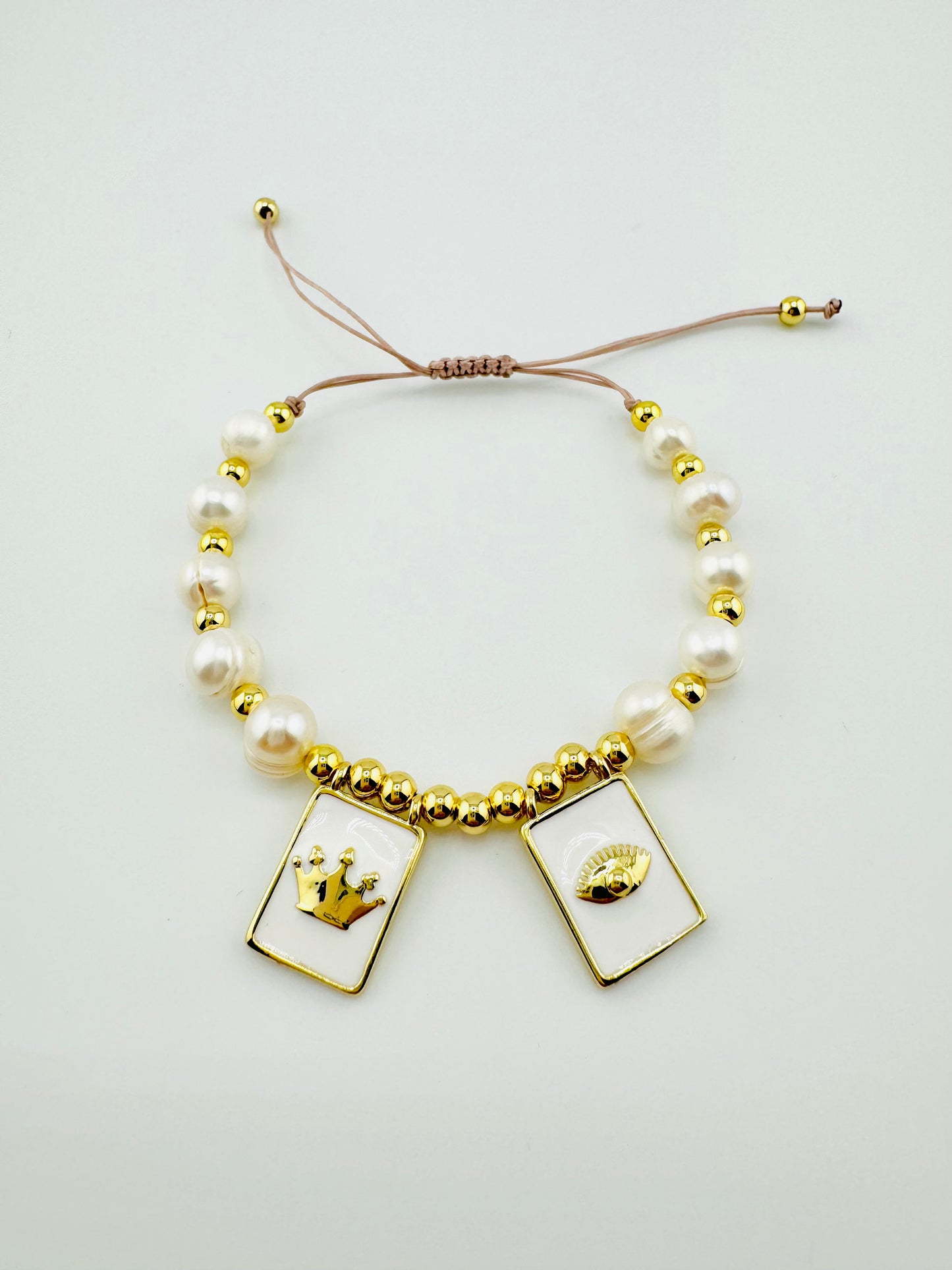 Emma gold filled fresh water pearls bracelet