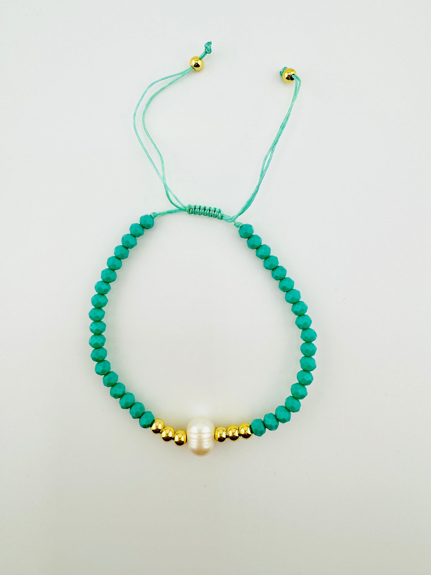 Camila turquoise beaded fresh water gold filled bracelet