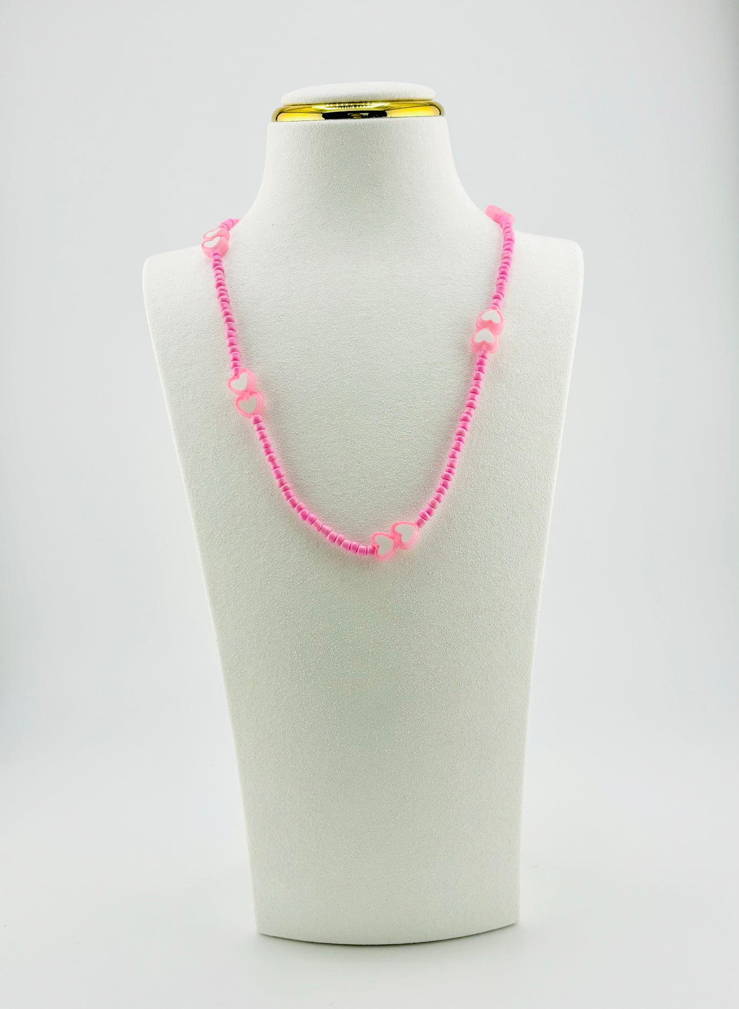Ivette pink hearts necklace