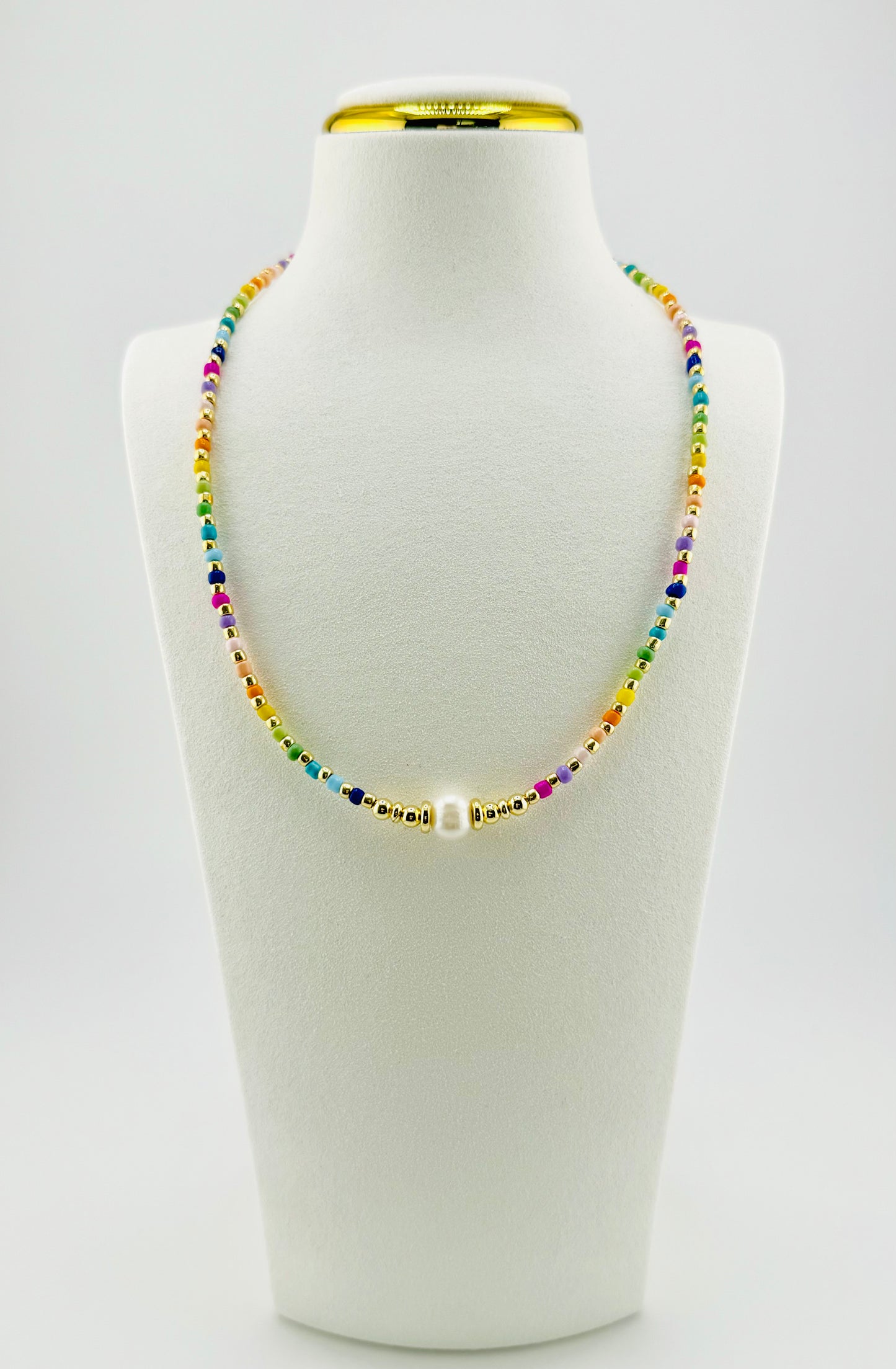 Gianna gold filled rainbow color 18k gold filled necklace