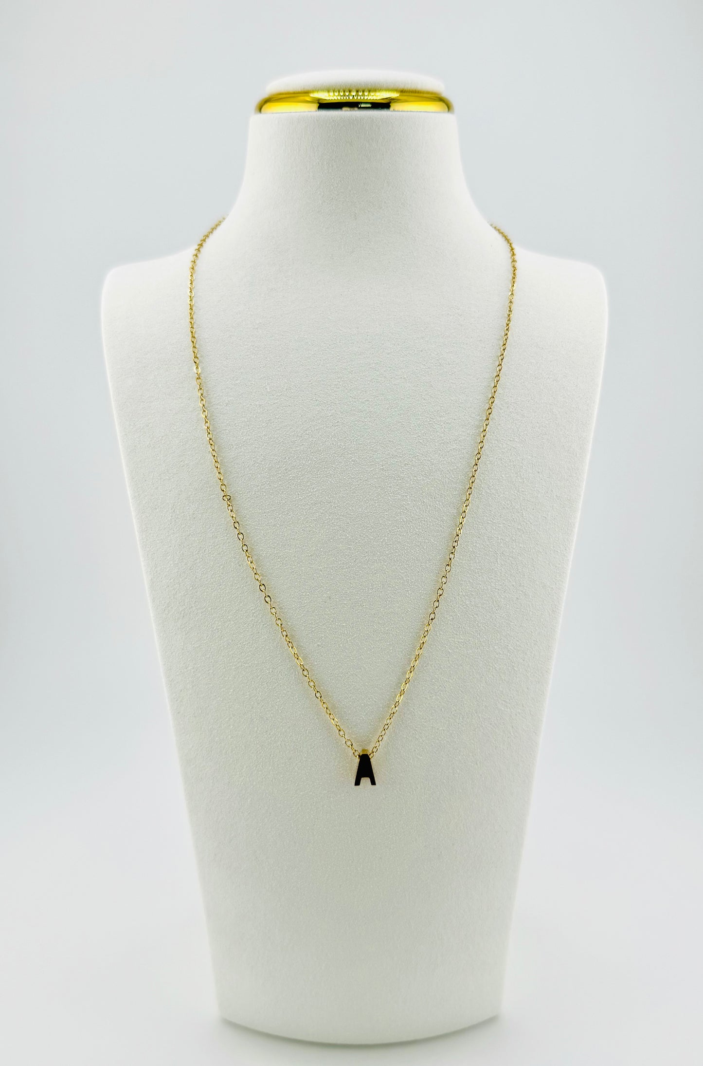 Hazel initial A Necklace in stainless steel