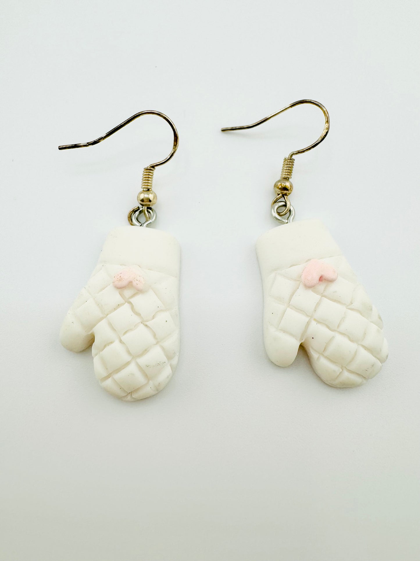 Oven mitten earrings in sterling silver