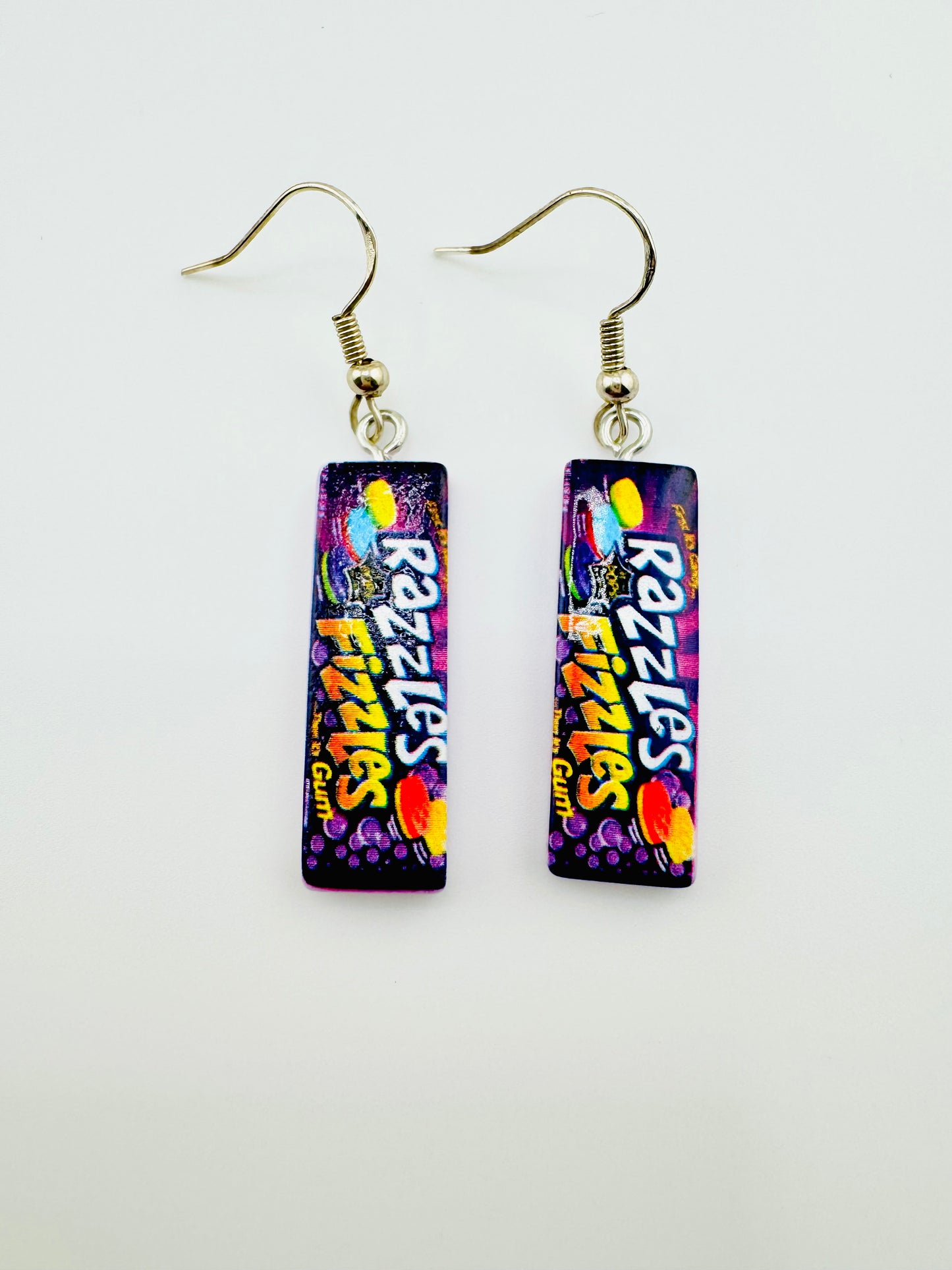 Candy earrings in purple sterling silver
