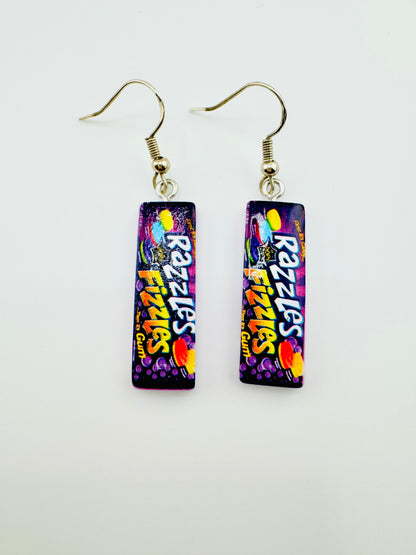 Candy earrings in purple sterling silver