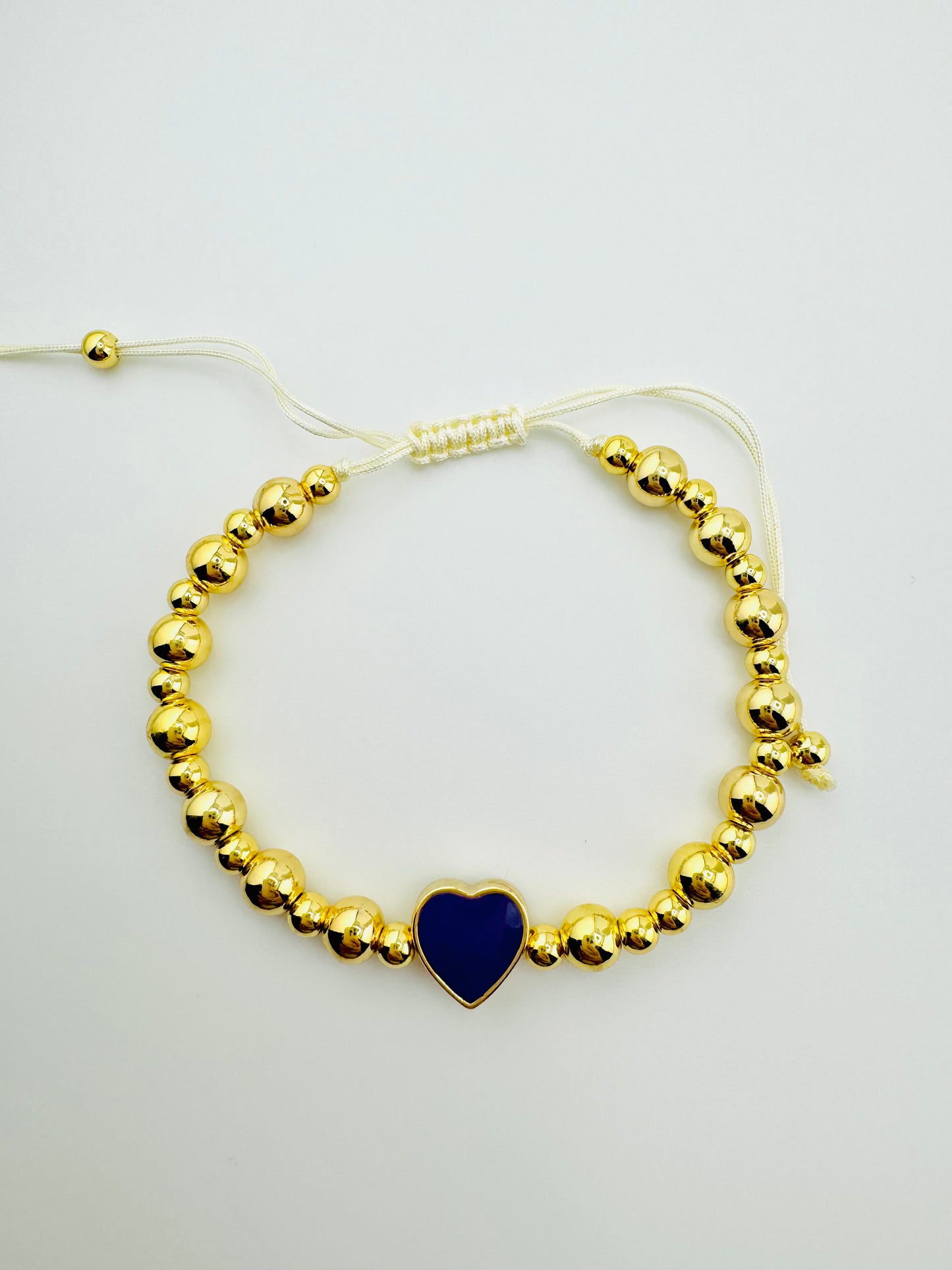 Samantha 18k gold filled and Purple Heart bracelet
