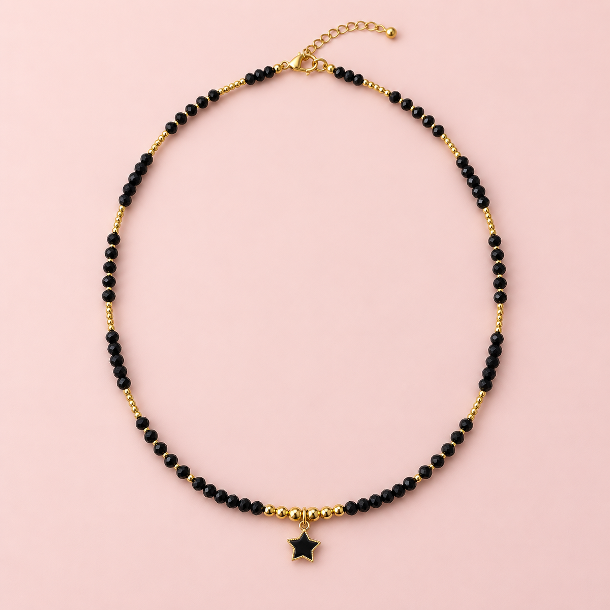 Shine Your Light Black Star Necklace
