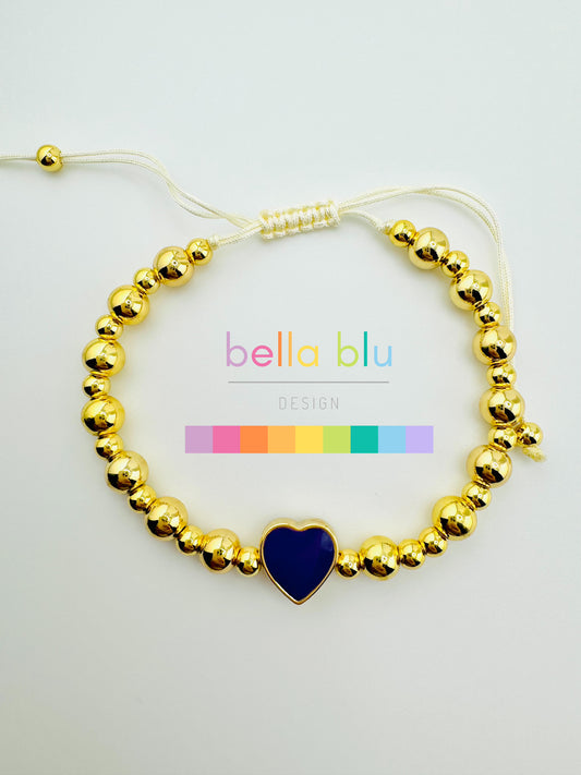 Eliza 18k gold filled and Purple Heart bracelet