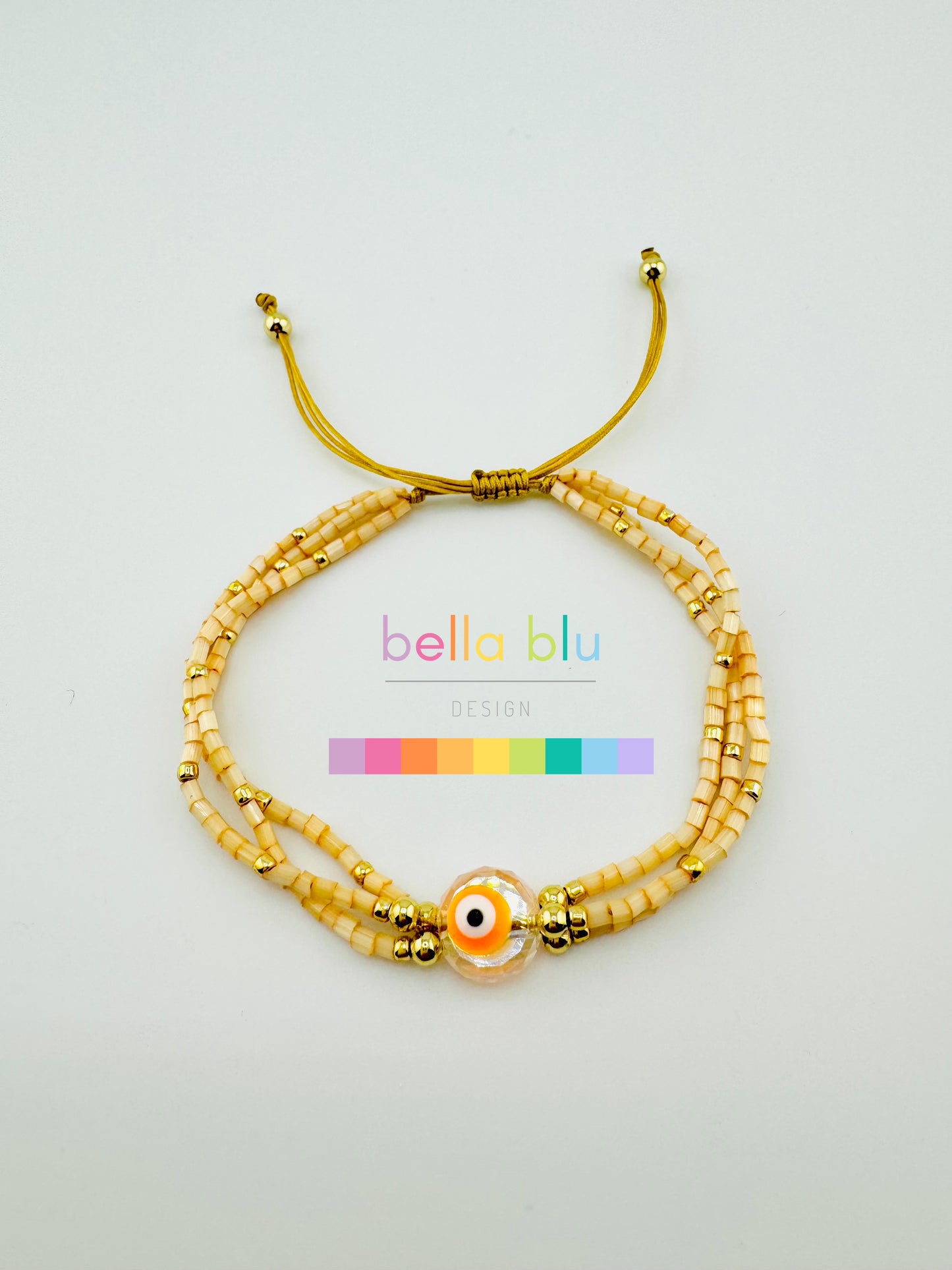 Sarah orange 18k gold filled bracelet