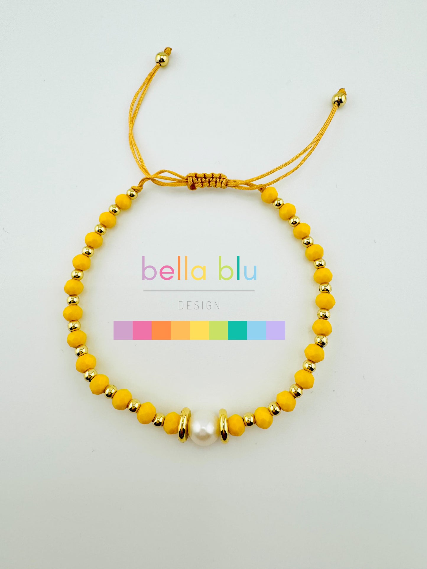 Elizabeth gold filled yellow beaded bracelet