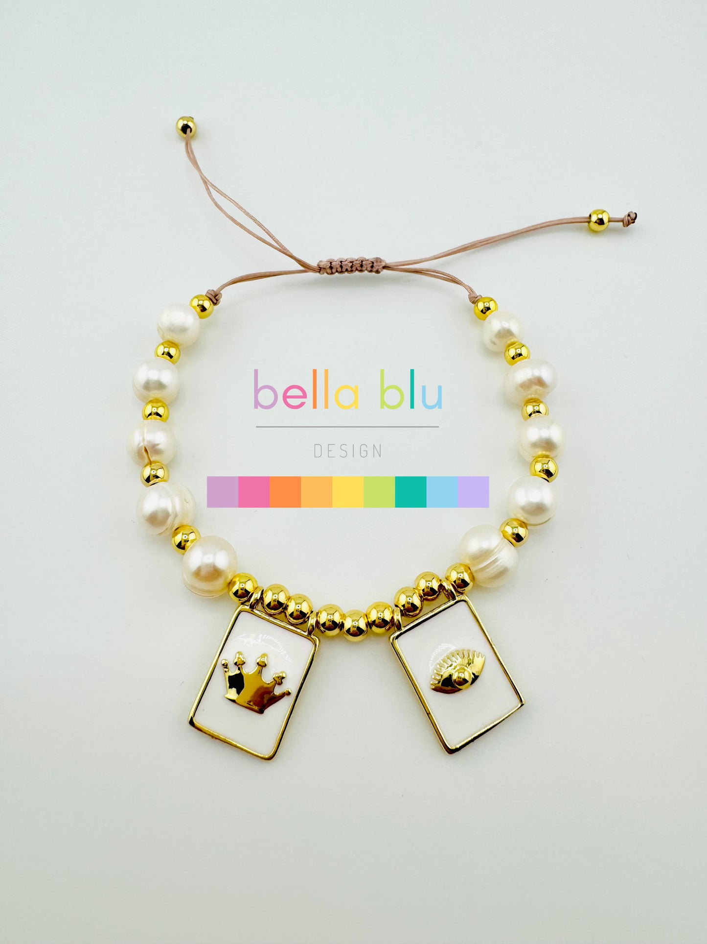Emma gold filled fresh water pearls bracelet