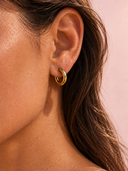Golden Glow Convertible Pearl Hoops