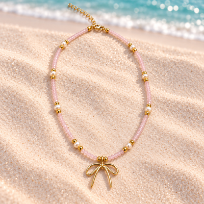 Tied to His Promises Bow Necklace