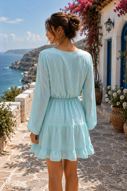 River soft blue dress