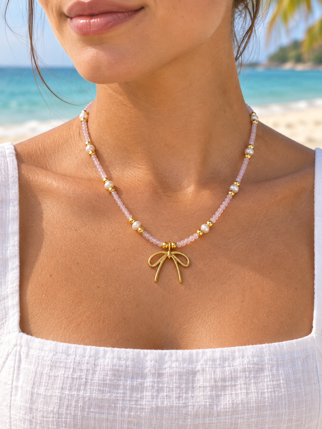 Tied to His Promises Bow Necklace
