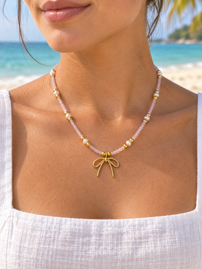 Tied to His Promises Bow Necklace